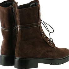 Load image into Gallery viewer, Hogl Chocolate Suede Laced Ankle Boot|2101522210
