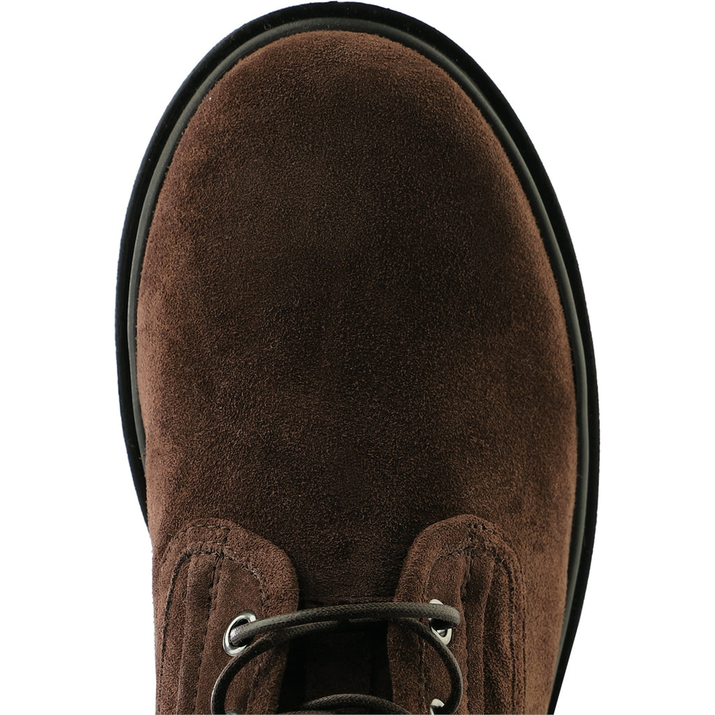 Hogl Chocolate Suede Laced Ankle Boot|2101522210