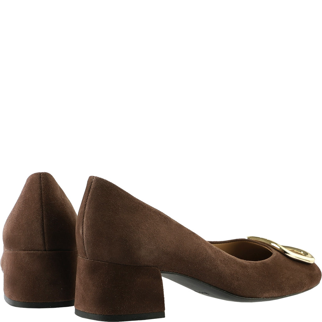Hogl Brown Suede Pump|2104002210
