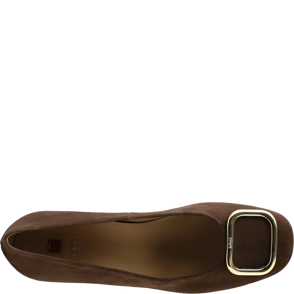 Hogl Brown Suede Pump|2104002210
