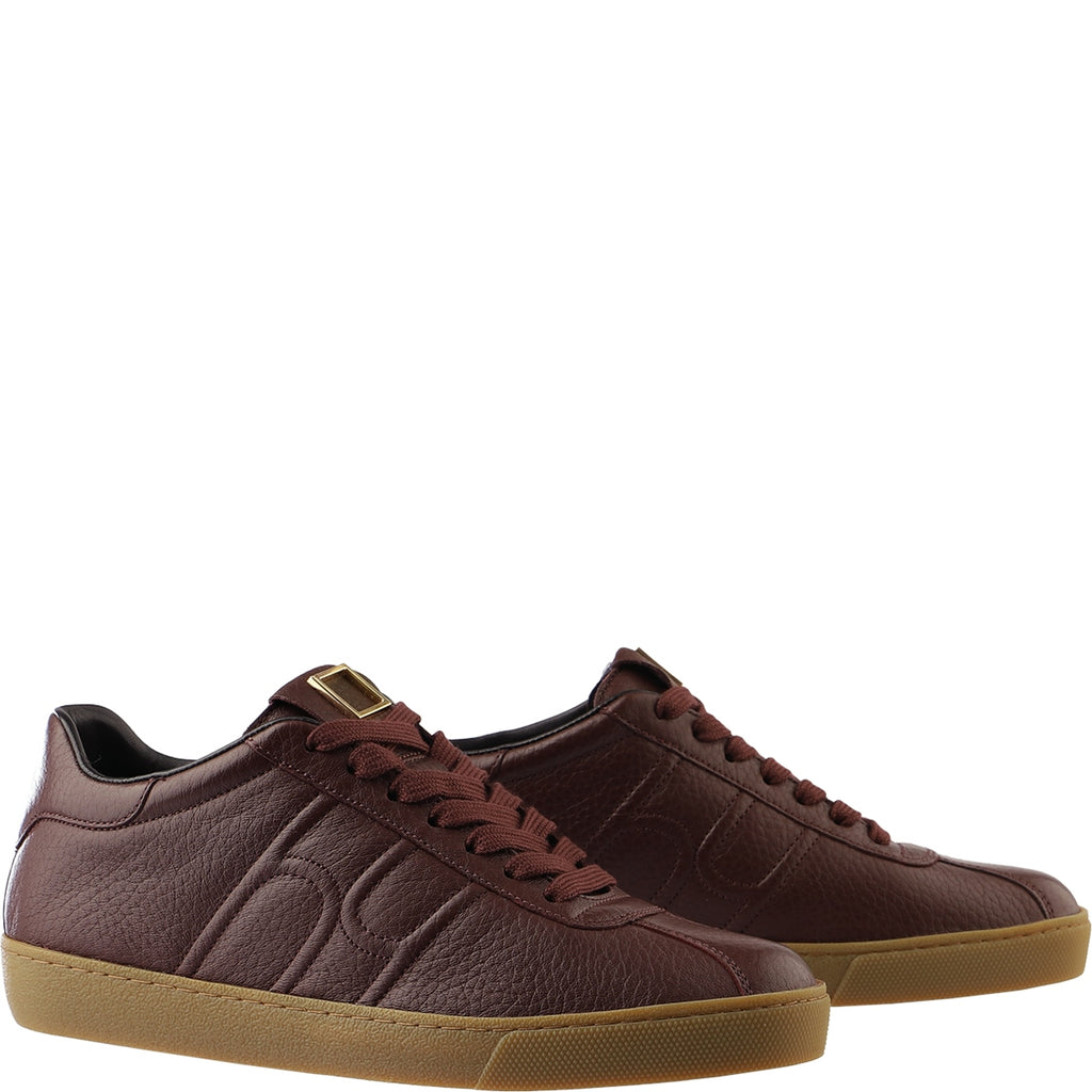 Hogl Burgundy Leather Trainer|2100316480