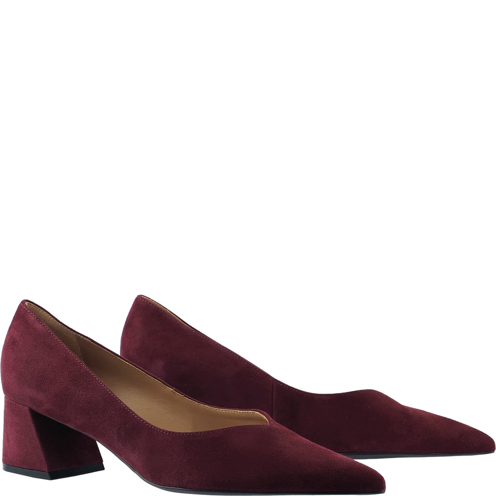 Hogl Barolo Red Suede Court Shoe|2104502480