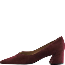 Load image into Gallery viewer, Maroon suede shoe on a white background
