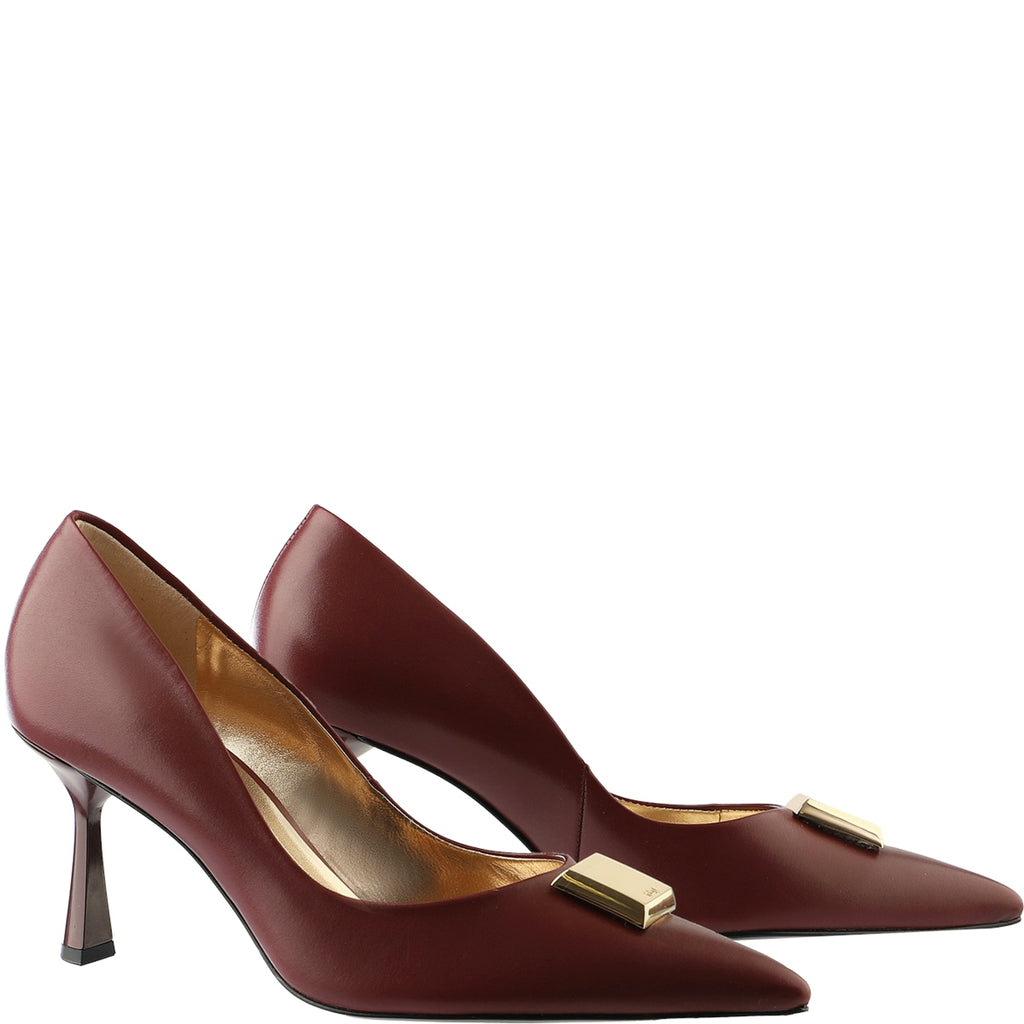 Hogl Burgundy Stiletto Court Shoe|2107033480