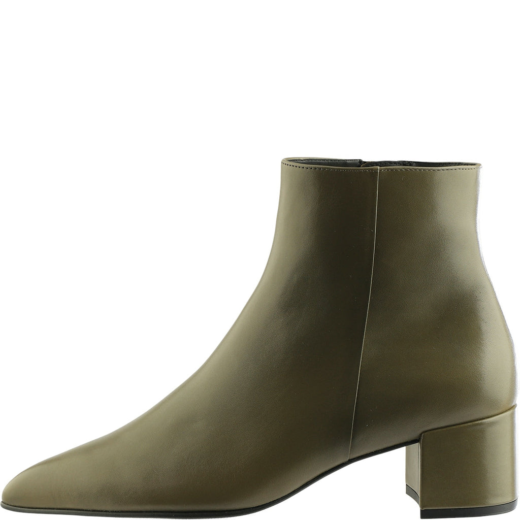 Hogl Smooth Green Leather Ankle Boot|2104703590