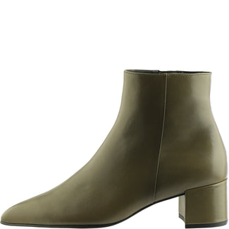 Hogl Smooth Green Leather Ankle Boot|2104703590