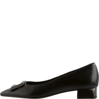 Hogl Black Leather Pointy Pump|1022200100