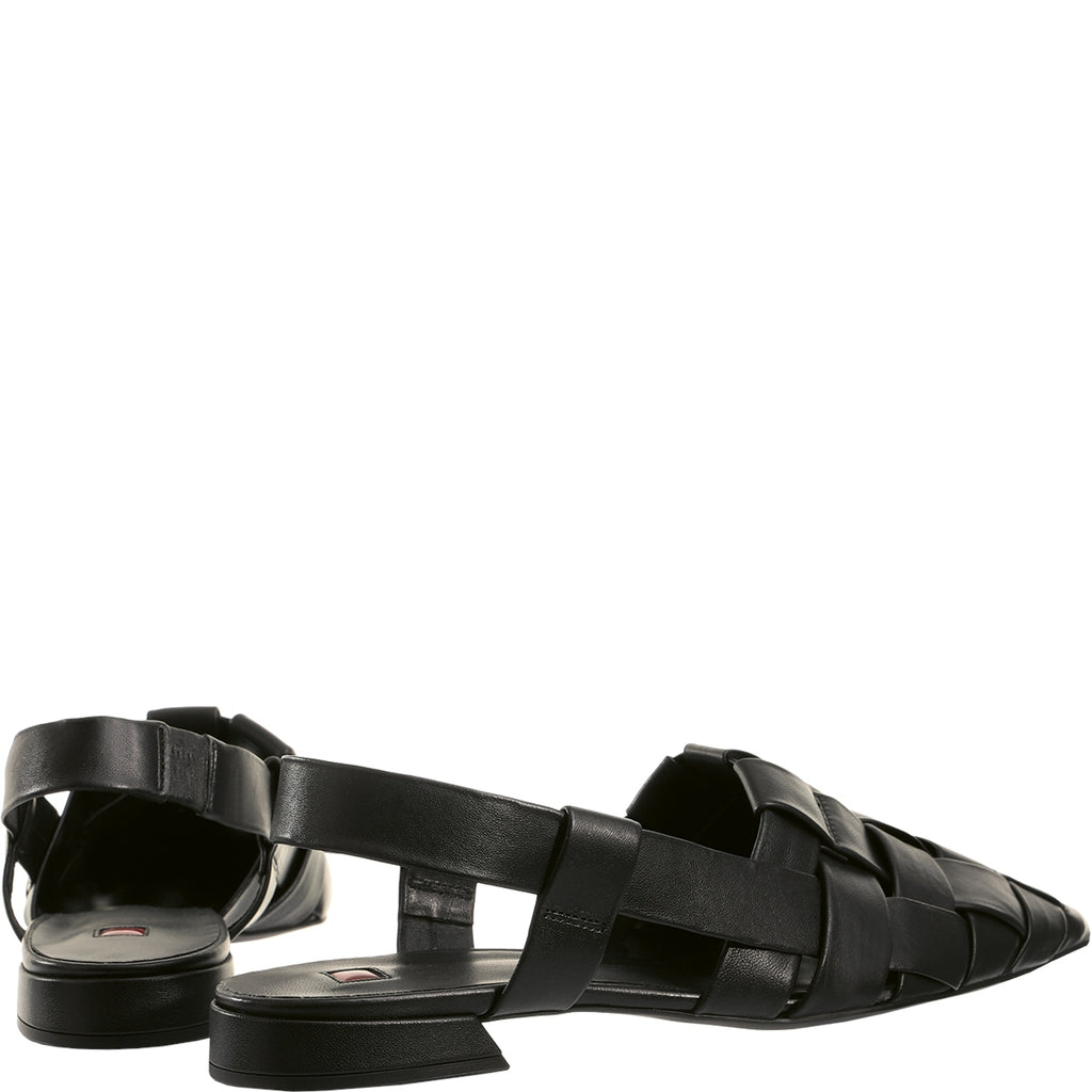 Hogl Black Woven Sling Back |1019300100