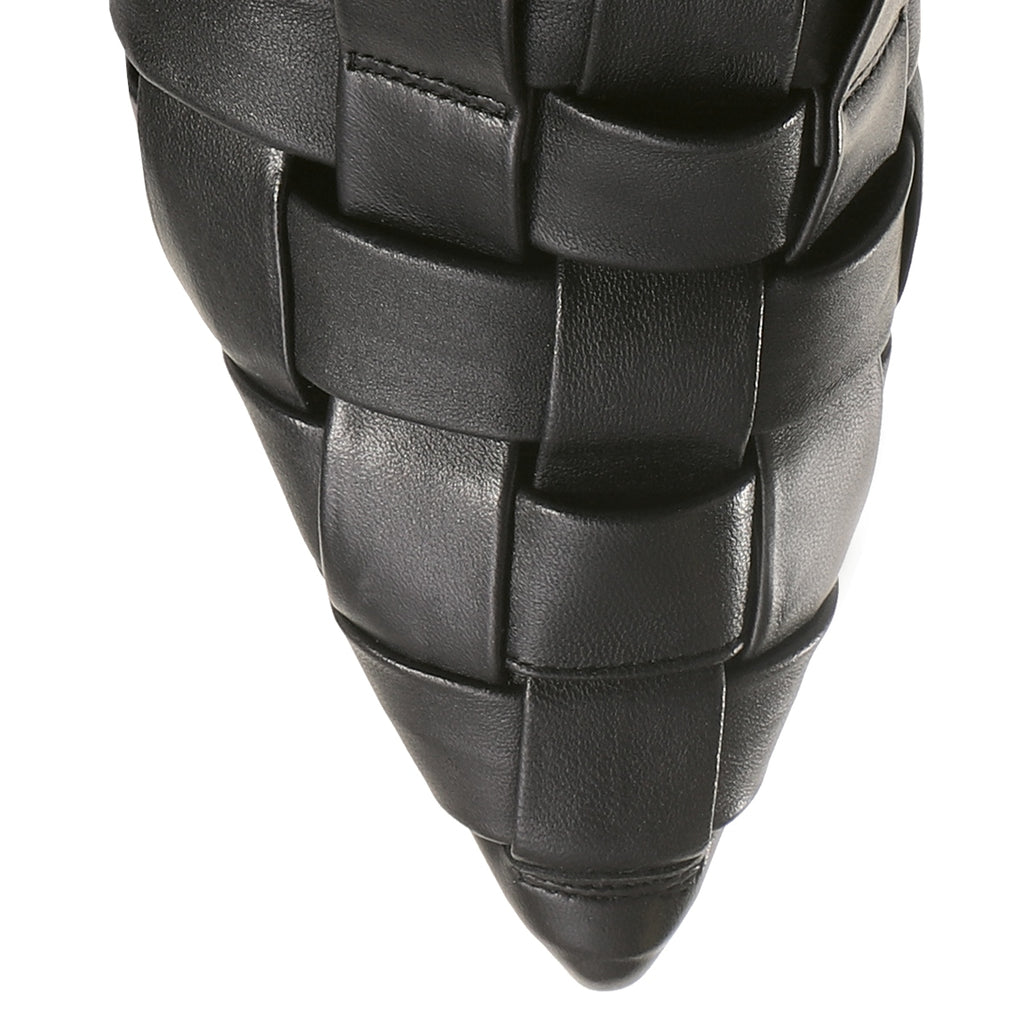 Hogl Black Woven Sling Back |1019300100