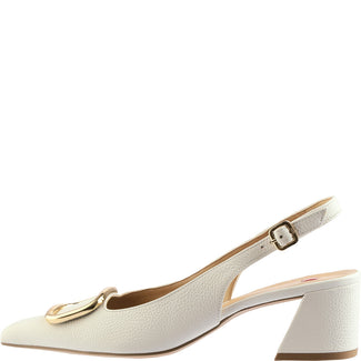 Hogl Beige Leather Sling Back|1046231200