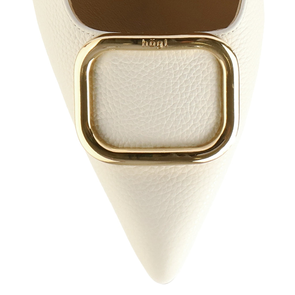 Hogl Beige Leather Sling Back|1046231200