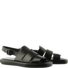 Load image into Gallery viewer, Hogl Black Leather Fisherman Sandal|1002130100
