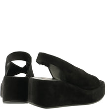 Load image into Gallery viewer, Hogl Black Suede Platform Sandal|1025220100
