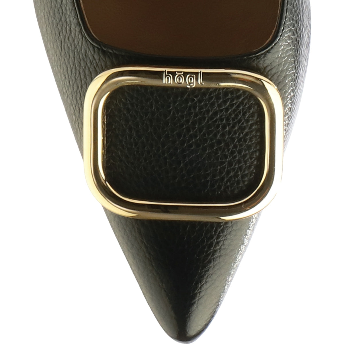 Hogl Black Leather Sling Back|1046230100