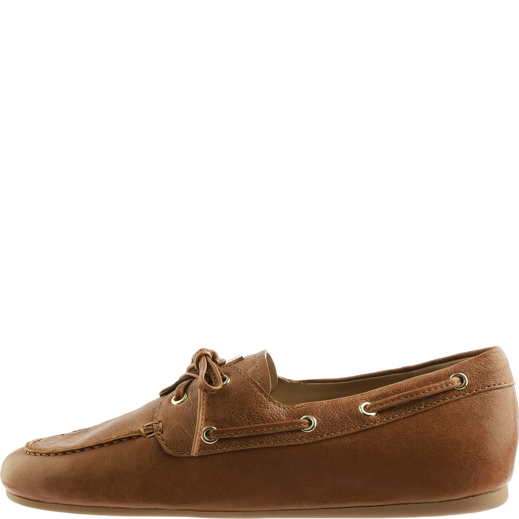 Hogl Brown Leather Boat Shoe|1005462200
