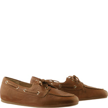 Load image into Gallery viewer, Hogl Brown Leather Boat Shoe|1005462200
