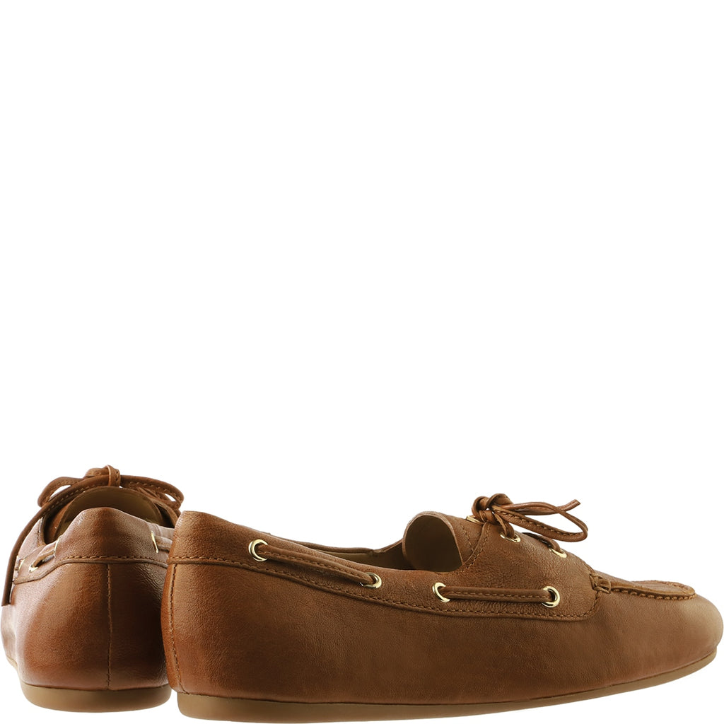 Hogl Brown Leather Boat Shoe|1005462200