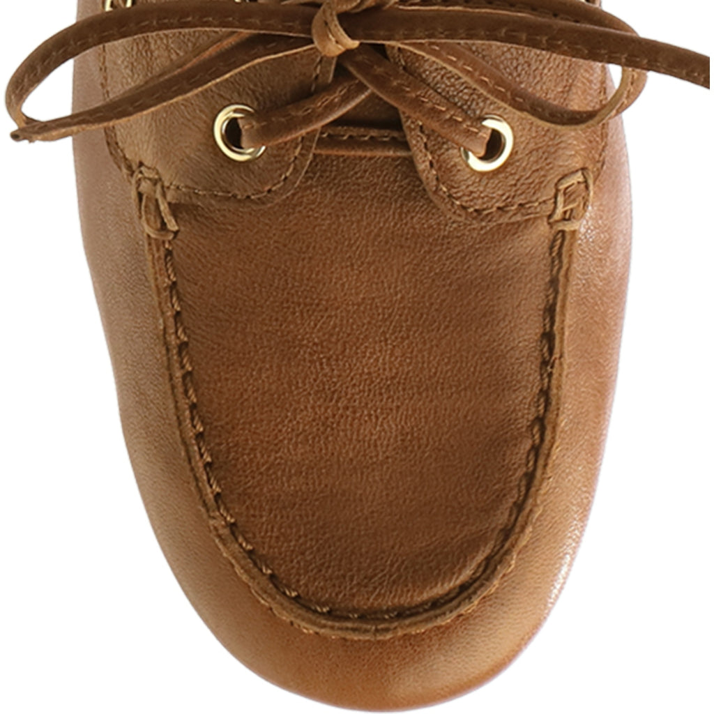 Hogl Brown Leather Boat Shoe|1005462200