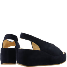 Load image into Gallery viewer, Hogl Navy Sling Back Platform|1025223200
