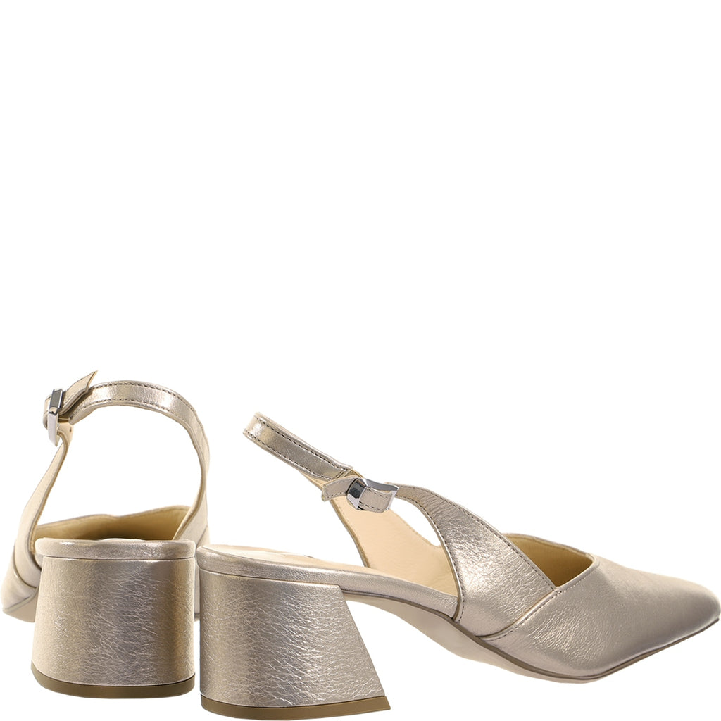 Hogl Light Bronze Leather Sling Back|10461178