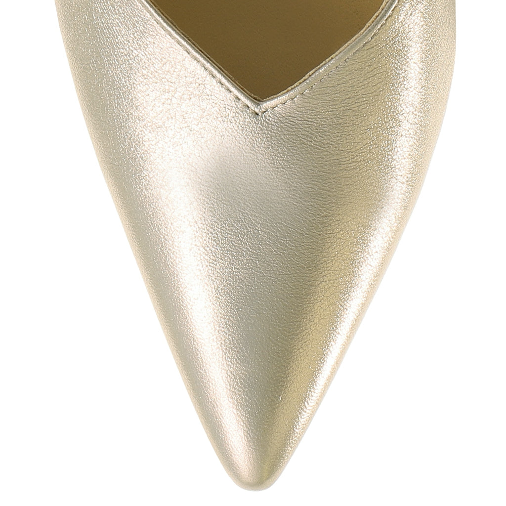 Hogl Light Bronze Leather Sling Back|10461178