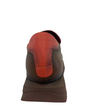 Load image into Gallery viewer, Brown and red shoe on a white background
