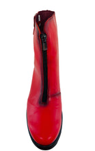 Load image into Gallery viewer, Red rain boot with a black zipper on a white background
