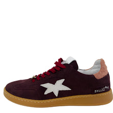 Load image into Gallery viewer, Maroon sneaker with a white star on a white background
