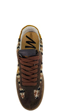 Load image into Gallery viewer, Brown sneaker with patterned sole on a white background
