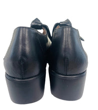 Load image into Gallery viewer, Black leather shoes on a white background
