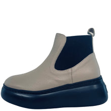 Load image into Gallery viewer, Beige and black ankle boot on a white background
