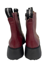 Load image into Gallery viewer, Pair of maroon high-heeled shoes with black soles on a white background

