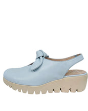 Load image into Gallery viewer, Light blue shoe with a bow on a white surface
