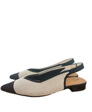 Load image into Gallery viewer, Miss Elastic Beige and Black Sling Back|75051BGE
