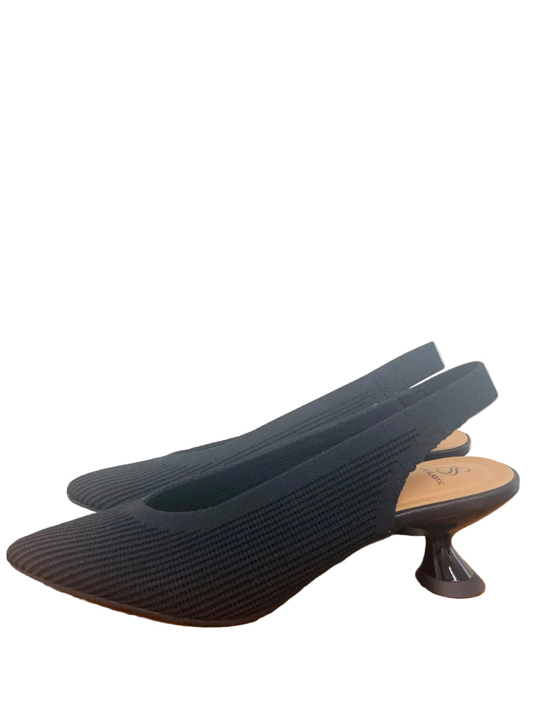 Miss Elastic Black Sling Back|76626BLK