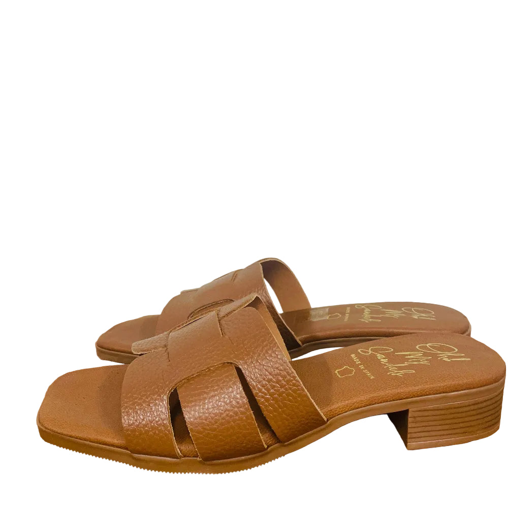 Oh My Sandals Brown Mule|5880BRN