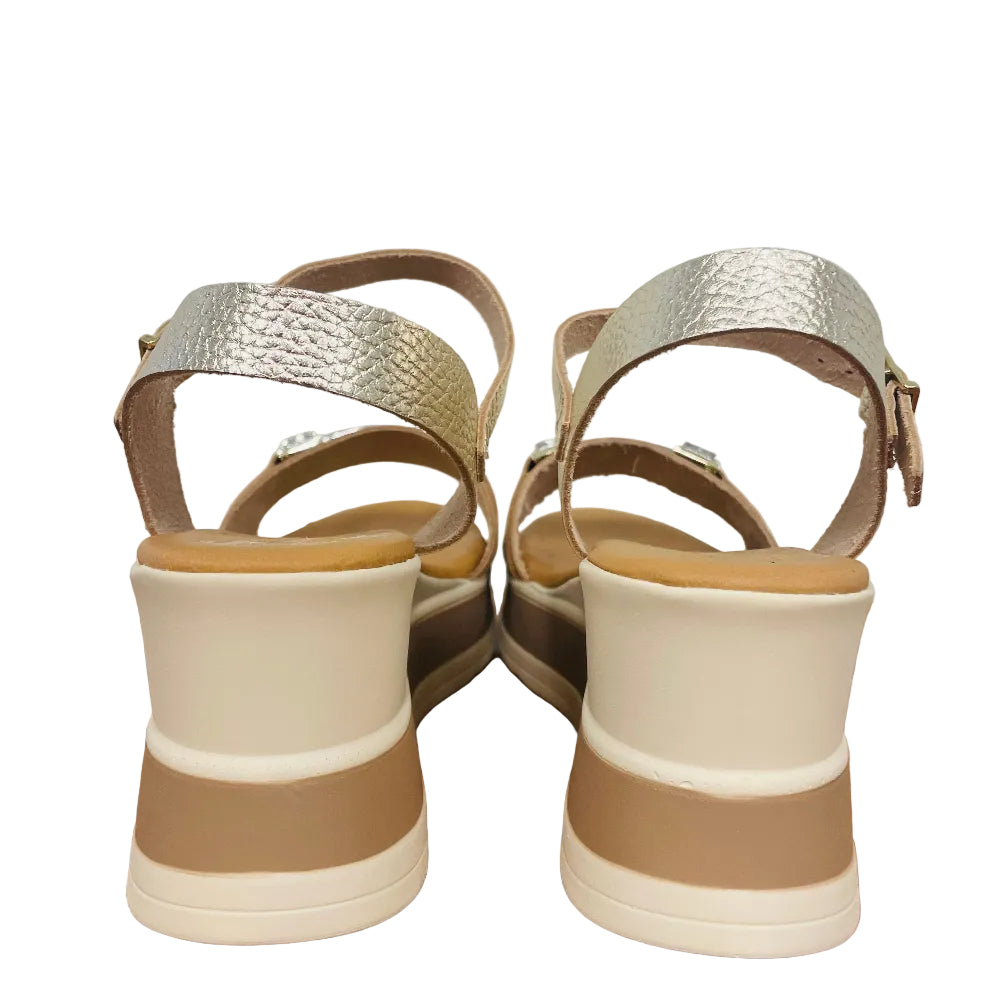 Oh My Sandals Gold Wedge Sandal|5981GLD