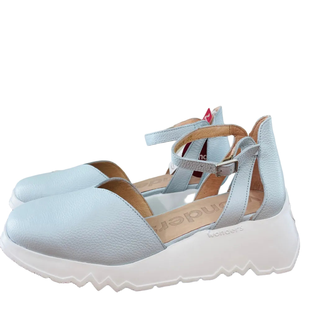 Wonders Baby Blue Wedge Sandal|E6703A