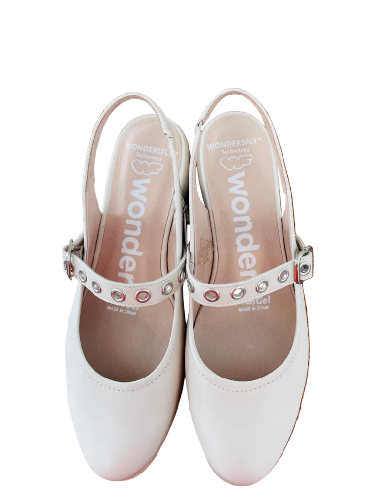 Wonders White Wedge Sandal|C33353O