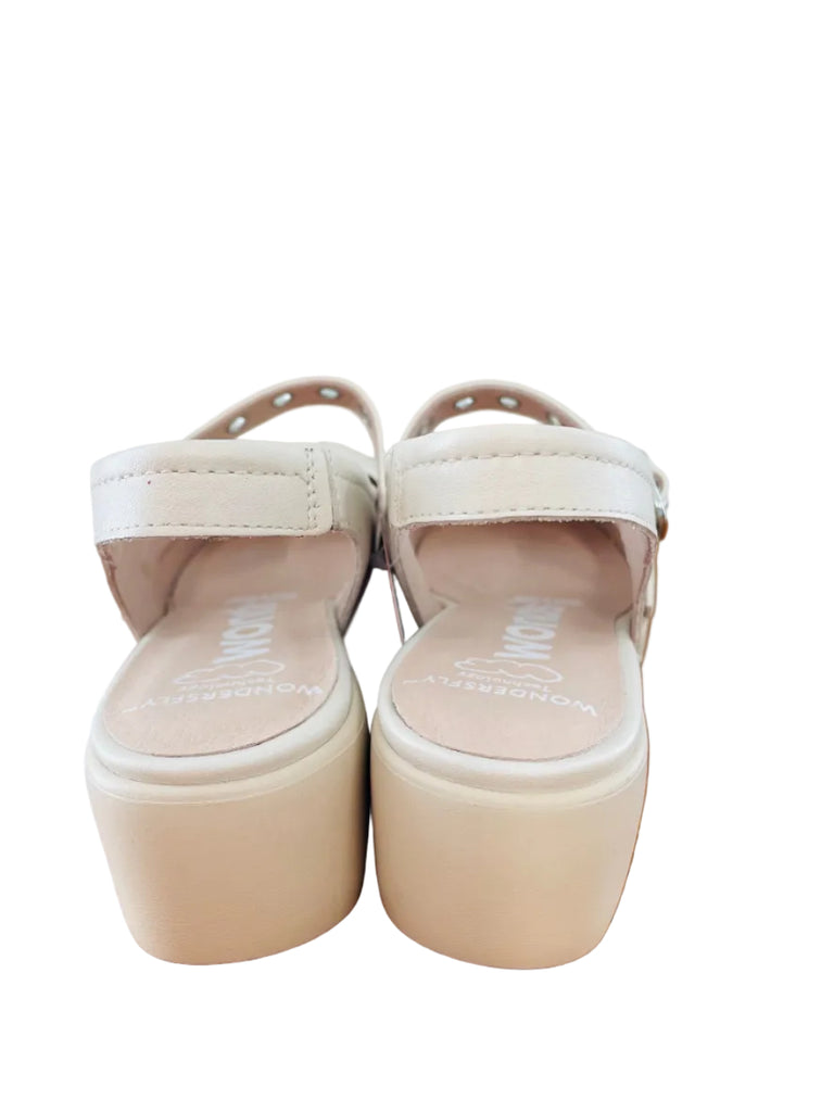 Wonders White Wedge Sandal|C33353O