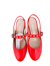 Load image into Gallery viewer, Wonders Red Wedge Sling Back|C33353F
