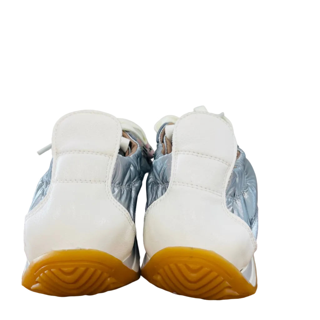 Meline Metallic Silver Trainer|721129209