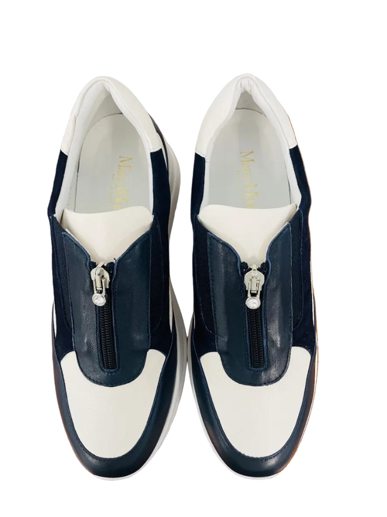 Marco Moreo navy and White Wedge Trainer |XM652JNA