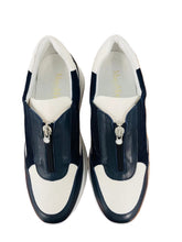 Load image into Gallery viewer, Marco Moreo navy and White Wedge Trainer |XM652JNA
