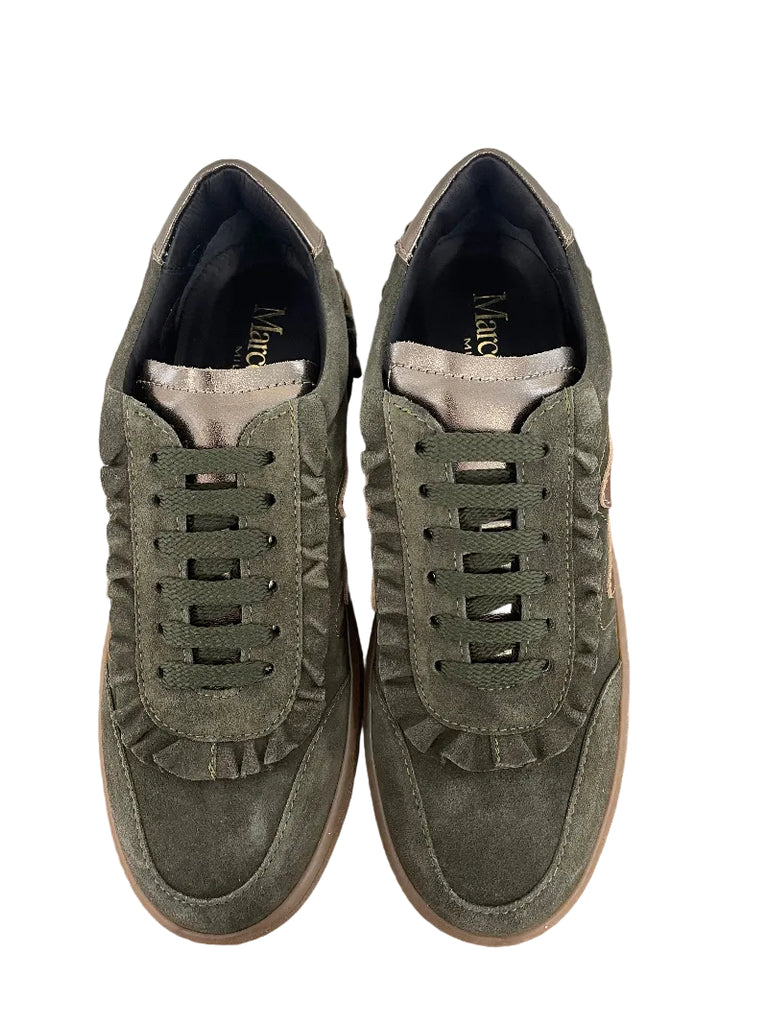 Marco Moreo Green Suede Trainer|X762JMUS