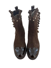Load image into Gallery viewer, Marco Moreo Brown Studs Platform Boot|G1018JMO
