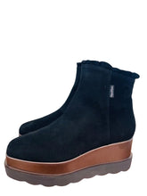 Load image into Gallery viewer, Marco Moreo Black Suede Wedge Ankle Boot|A002MCNE
