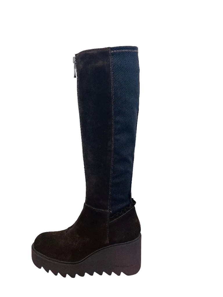 Marco Moreo Brown Suede Platform Boot|M0030MVT