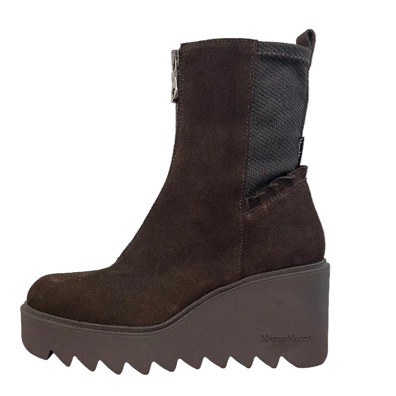 Marco Moreo Brown Wedge Ankle Boot |M0031MV