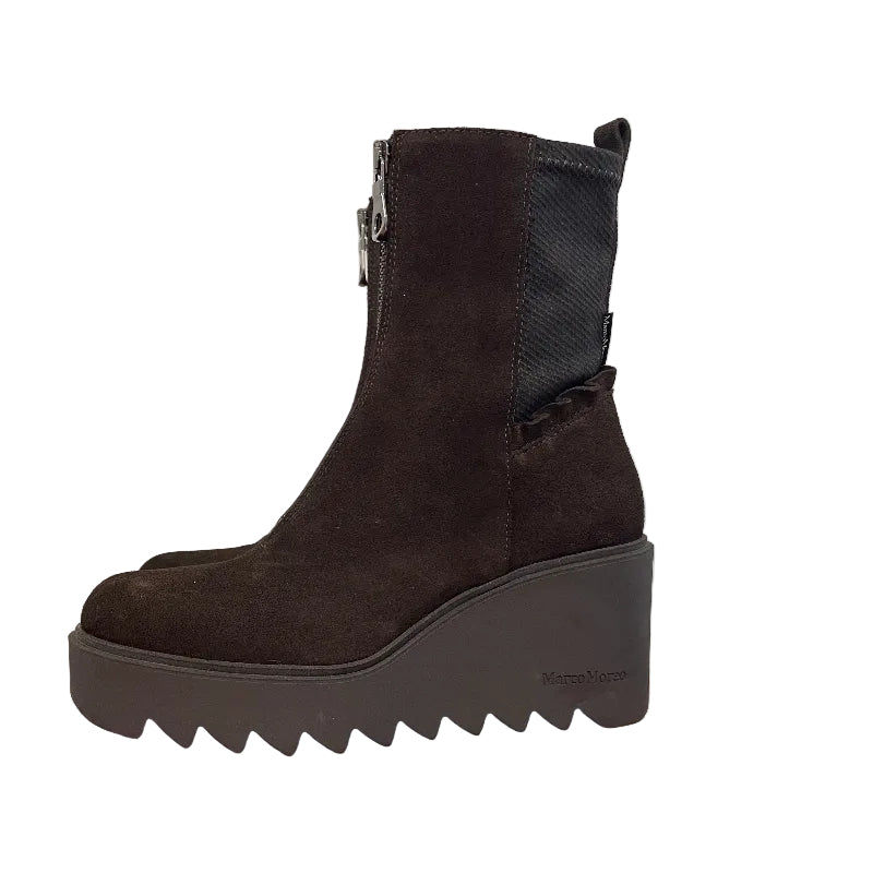 Marco Moreo Brown Wedge Ankle Boot |M0031MV